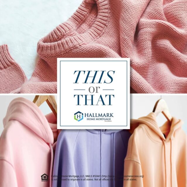 Wrap up in a cozy sweater or Hoodie? Which one is your go to on a chilly morning?
#HHM #YourCommunityLender #HallmarkHomeMortgage #eHome #hhmtv #HomeMortgage #Mortgage