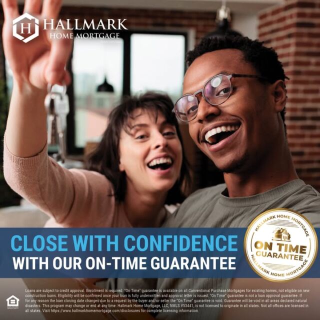 We are so confident that we will close your loan on time that we are backing it with our On Time Guarantee. Contact us today to find out more. https://www.hallmarkhomemortgage.com/ #HHM #YourCommunityLender